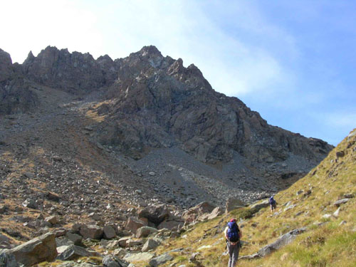 03f La faticosa risalita del vallone della Cristalliera...